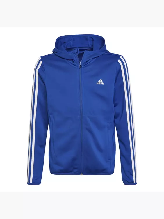 Adidas Designed 2 Move 3-Streifen Kapuzenjacke 1 Adidas Designed 2 Move 3-Streifen Kapuzenjacke