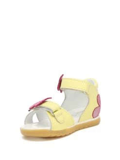 Leder-Sandalen In Gelb/ Pink -Kleidung Geschäft bartek leder sandalen in gelb pink 2