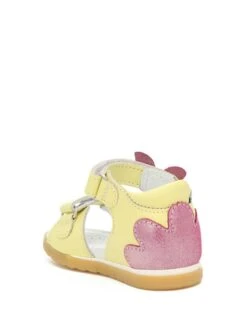 Leder-Sandalen In Gelb/ Pink -Kleidung Geschäft bartek leder sandalen in gelb pink 4