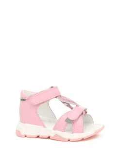 Leder-Sandalen In Rosa