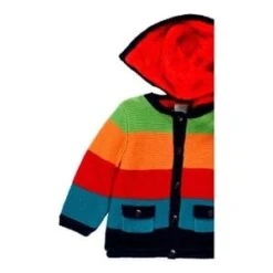 BOBOLI Strickjacke Mit Kapuze Und Plüschfutter Colorblock In Mehrfarbig -Kleidung Geschäft boboli strickjacke mit kapuze und pluschfutter colorblock in mehrfarbig 6