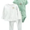Carter's™ 3tlg. Outfit In Weiß/ Grün