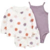 Carter's™ 3tlg. Outfit In Weiß/ Lila/ Bunt