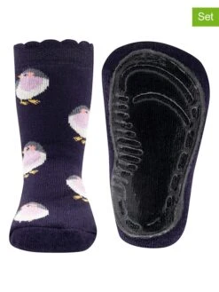 Ewers 2er-Set: ABS-Socken "SoftStep" In Dunkelblau