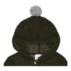 Strickjacke Mit Kapuze In Grau -Kleidung Geschäft feetje strickjacke mit kapuze in grau 2