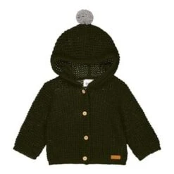 Strickjacke Mit Kapuze In Grau