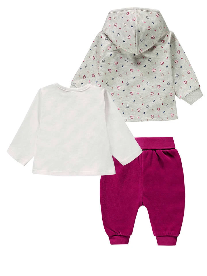 Kanz 3tlg. Set In Weiß/ Pink/ Grau 2 Kanz 3tlg. Set In Weiß/ Pink/ Grau – Bild 2