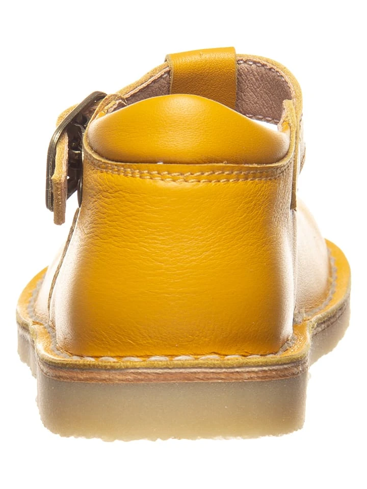 Leder-Halbsandalen In Gelb 3 Leder-Halbsandalen In Gelb – Bild 3