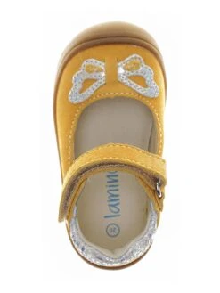 Leder-Ballerinas In Gelb -Kleidung Geschäft lamino leder ballerinas in gelb 4