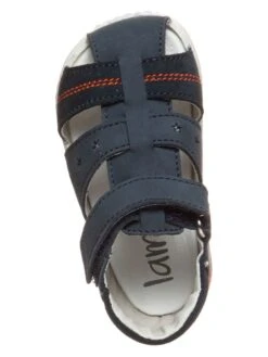 Leder-Halbsandalen In Dunkelblau -Kleidung Geschäft lamino leder halbsandalen in dunkelblau 3