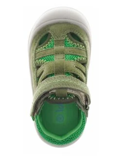 Leder-Halbsandalen In Grün -Kleidung Geschäft lamino leder halbsandalen in grun 4