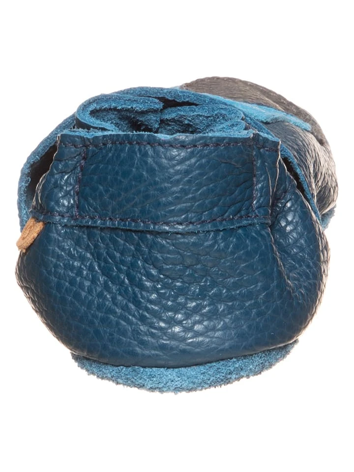 Leder-Krabbelschuhe In Blau 3 Leder-Krabbelschuhe In Blau – Bild 3