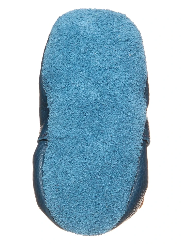 Leder-Krabbelschuhe In Blau 5 Leder-Krabbelschuhe In Blau – Bild 5