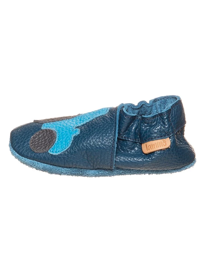 Leder-Krabbelschuhe In Blau 1 Leder-Krabbelschuhe In Blau