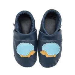Krabbelschuhe / Lederpuschen Mit Igel In Blau / Gelb -Kleidung Geschäft pantau its a small world krabbelschuhe lederpuschen mit igel in blau gelb 2