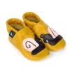 Krabbelschuhe / Lederpuschen Mit Schnecke In Gelb / Dunkelbraun