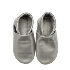 Krabbelschuhe / Lederpuschen Uni Grau -Kleidung Geschäft pantau its a small world krabbelschuhe lederpuschen uni grau 2