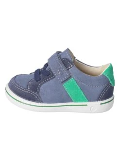 Leder-Sneakers "Jaccy" In Blau/ Grün