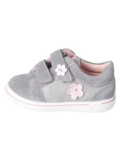 Leder-Sneakers "Niddi" In Hellgrau