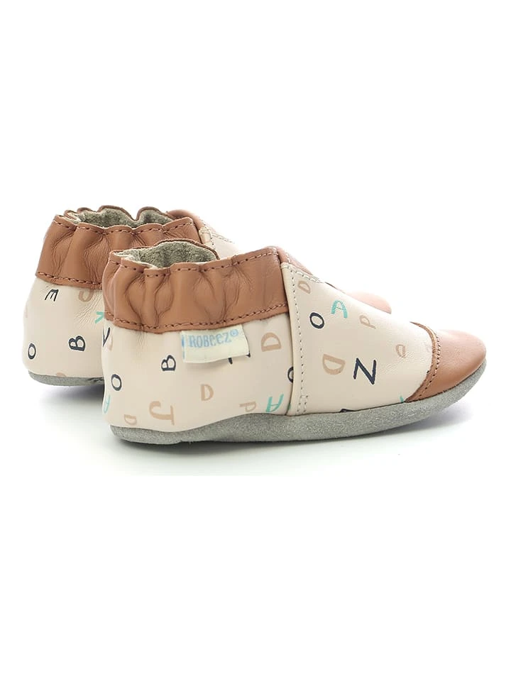 ROBEEZ Leder-Krabbelschuhe "ABC Lesson" In Beige/ Hellbraun 2 ROBEEZ Leder-Krabbelschuhe "ABC Lesson" In Beige/ Hellbraun – Bild 2