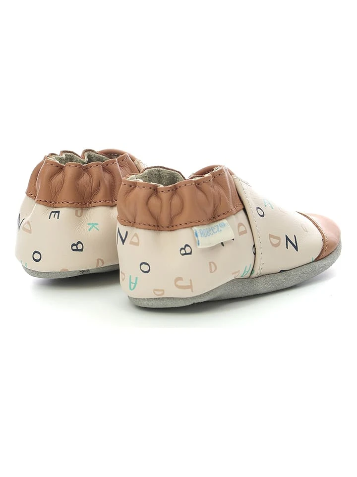 ROBEEZ Leder-Krabbelschuhe "ABC Lesson" In Beige/ Hellbraun 3 ROBEEZ Leder-Krabbelschuhe "ABC Lesson" In Beige/ Hellbraun – Bild 3