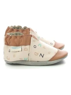 ROBEEZ Leder-Krabbelschuhe "ABC Lesson" In Beige/ Hellbraun