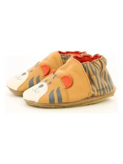 ROBEEZ Leder-Krabbelschuhe "Awesome Tiger" In Orange -Kleidung Geschäft robeez leder krabbelschuhe awesome tiger in orange 9