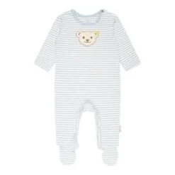 Steiff Overall Mit Fuß Ringel Bär In Hellblau