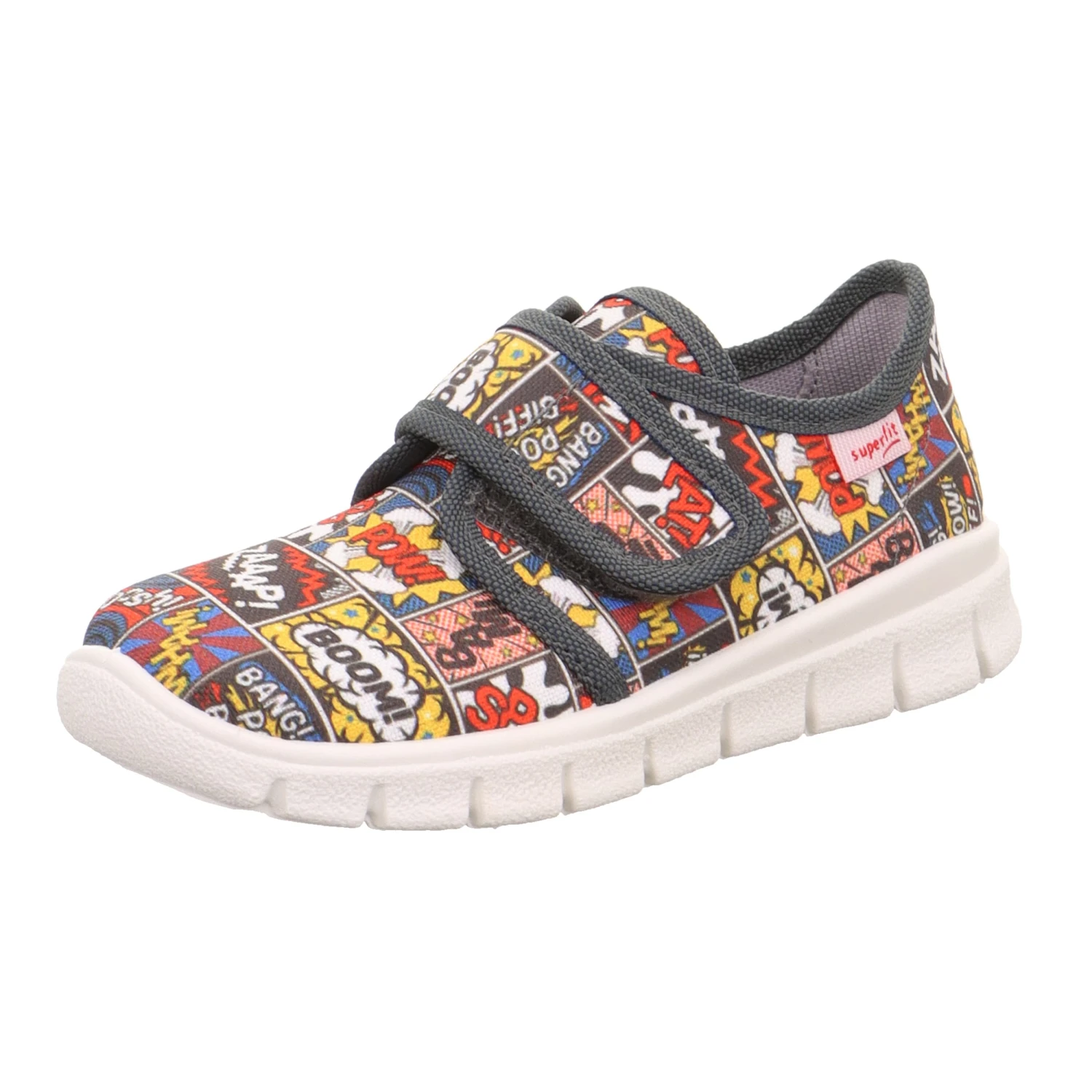 Superfit Geschlossener Hausschuh BOBBY In Grau/Mehrfarbig 1 Superfit Geschlossener Hausschuh BOBBY In Grau/Mehrfarbig