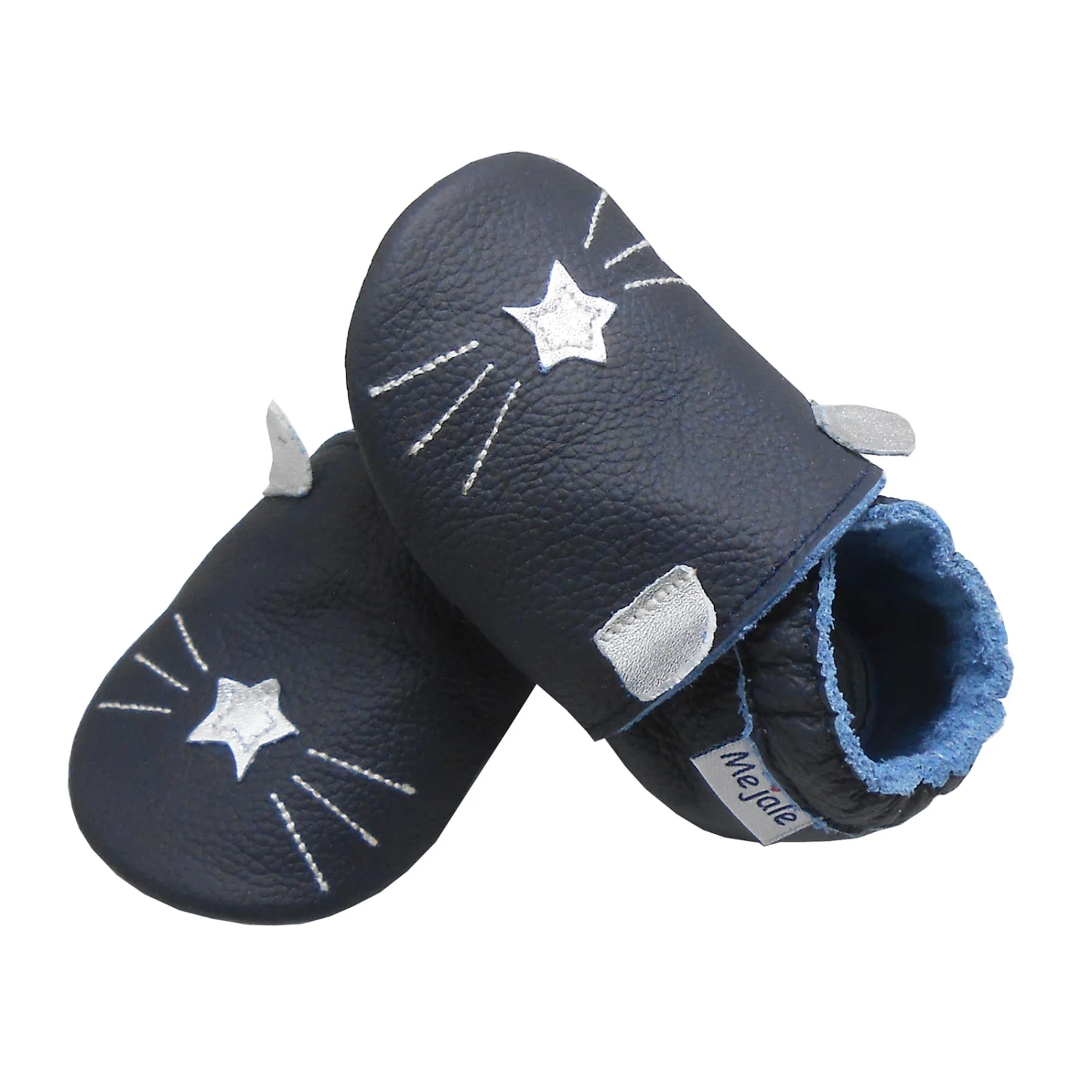 Baby Krabbelschuhe In Mit Ohren Dunkelblau 4 Baby Krabbelschuhe In Mit Ohren Dunkelblau – Bild 4