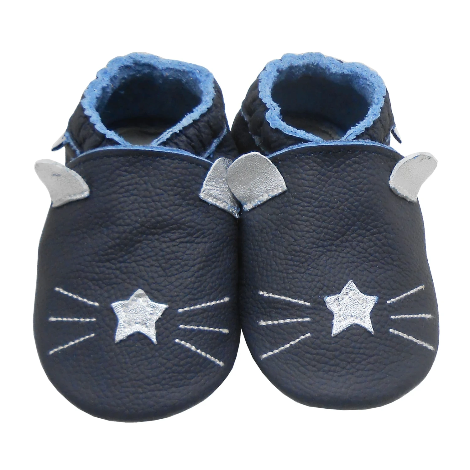 Baby Krabbelschuhe In Mit Ohren Dunkelblau 1 Baby Krabbelschuhe In Mit Ohren Dunkelblau