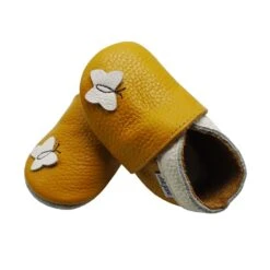 Baby Krabbelschuhe In Schmetterling Hellbraun -Kleidung Geschäft yalion baby krabbelschuhe in schmetterling hellbraun 2