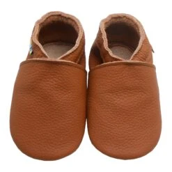 Leder-Krabbelschuhe In Braun